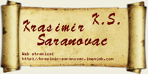 Krasimir Saranovac vizit kartica